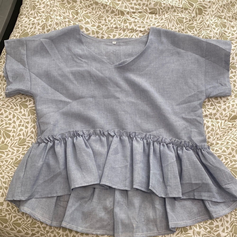 Light blue babydoll top